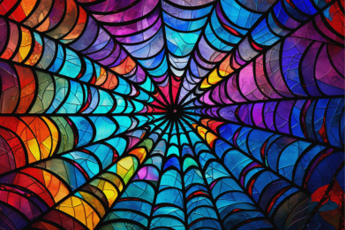 Stained Glass Spider Web