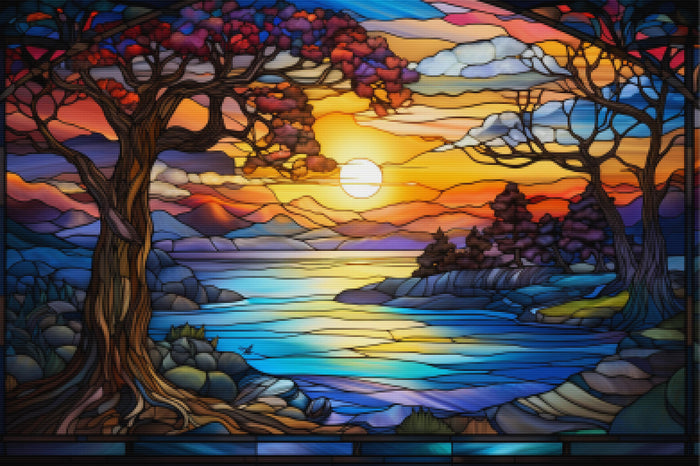 Sunset Symphony Stained Glass