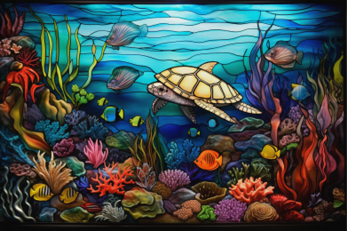Under The Sea Stained Glass