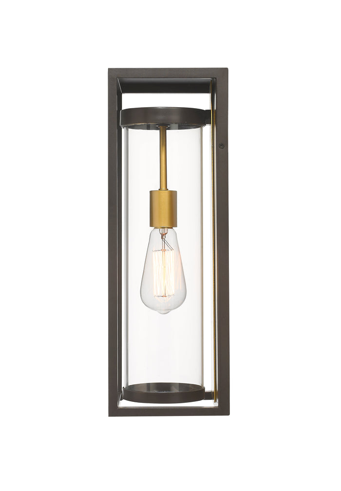 Outdoor Wall Light Z-Lite 584M-DBZ-OBS Deep Bronze + Outdoor Brass Dunbroch 1 Light Outdoor Wall Light Z-Lite