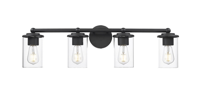 Vanity Z-Lite 742-4V-MB Matte Black Thayer 4 Light Vanity Z-Lite