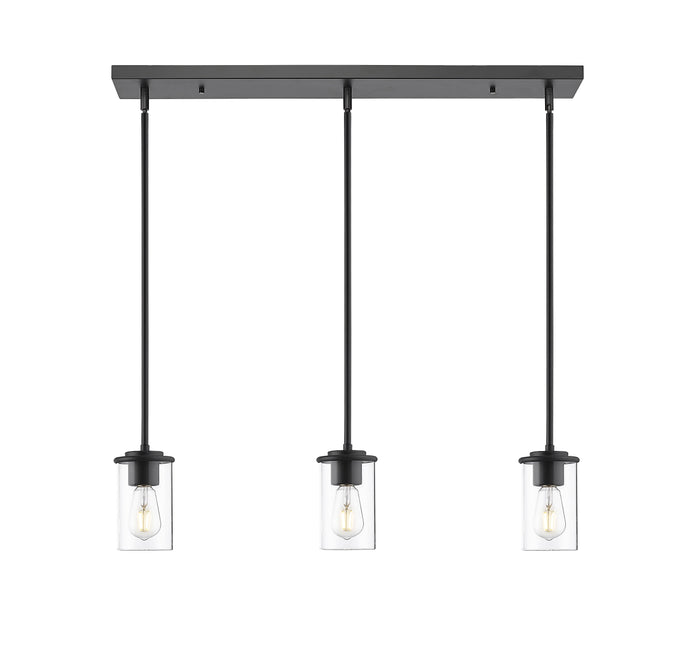 Pendant Z-Lite 742MP-3MB Matte Black Thayer 3 Light Pendant Z-Lite