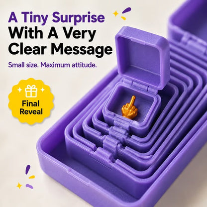 6-Layer Nesting Prank Gift Box | Pick Your Surprise: Middle Finger, Spider or Number 67