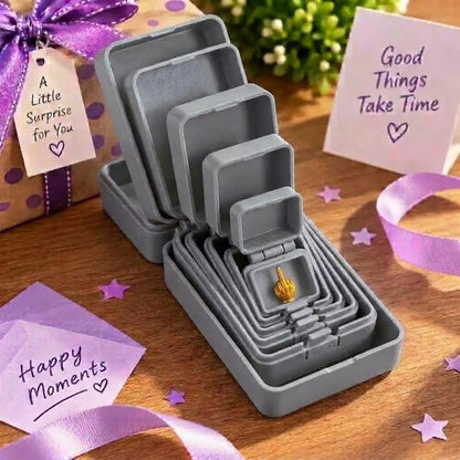 6-Layer Nesting Prank Gift Box | Pick Your Surprise: Middle Finger, Spider or Number 67