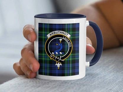 Arbuthnot Crest Plaid Design Coffee Mug
