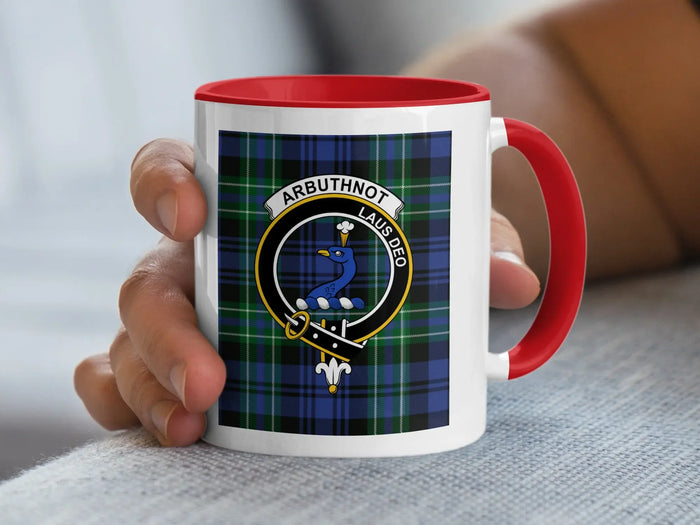 Arbuthnot Family Crest Tartan Design Coffee Mug