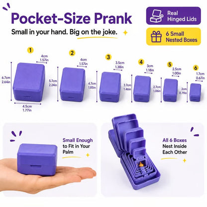 6-Layer Nesting Prank Gift Box | Pick Your Surprise: Middle Finger, Spider or Number 67
