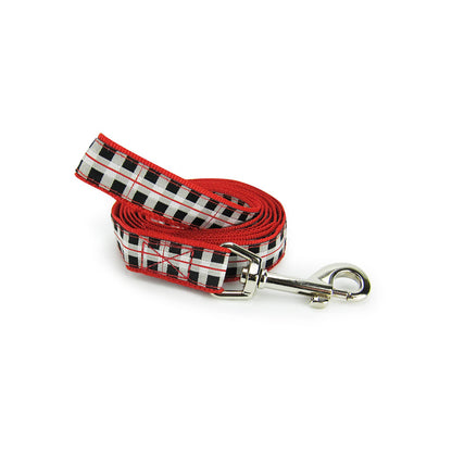 Black & White Plaid - Dog Leash