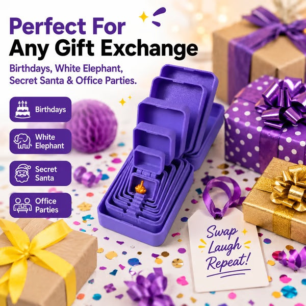 6-Layer Nesting Prank Gift Box | Pick Your Surprise: Middle Finger, Spider or Number 67