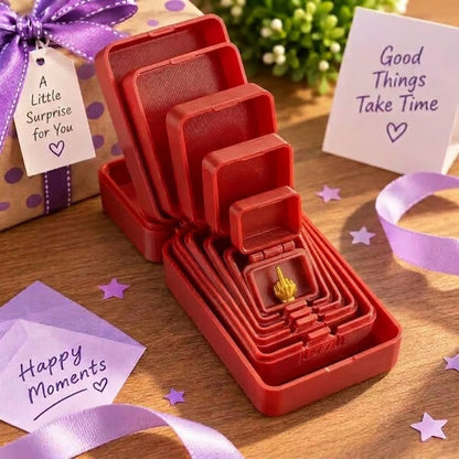 6-Layer Nesting Prank Gift Box | Pick Your Surprise: Middle Finger, Spider or Number 67