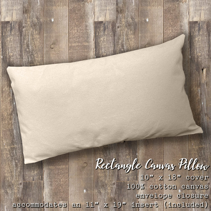 City and State w/ Initial - Custom Rectangular Canvas Pillow