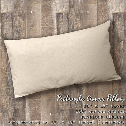 City and State w/ Initial - Custom Rectangular Canvas Pillow