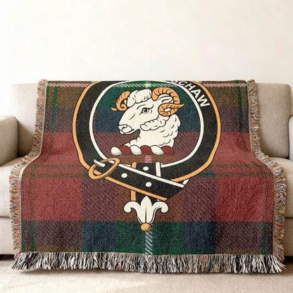 Clan Ruthven heritage blanket — woven fringe finish, heirloom quality