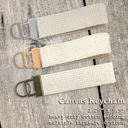 Distressed City, State - Custom Canvas Key Fob