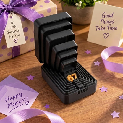 6-Layer Nesting Prank Gift Box | Pick Your Surprise: Middle Finger, Spider or Number 67