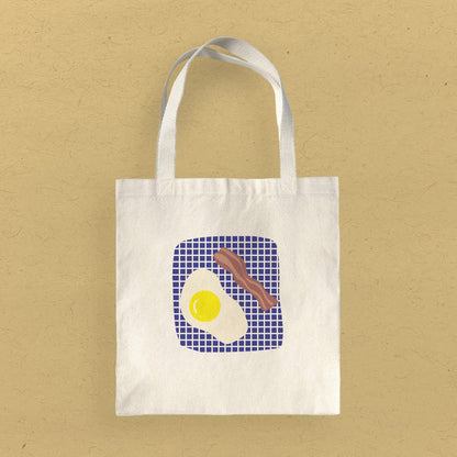 Eggs and Bacon - Customizable Canvas Tote Bag
