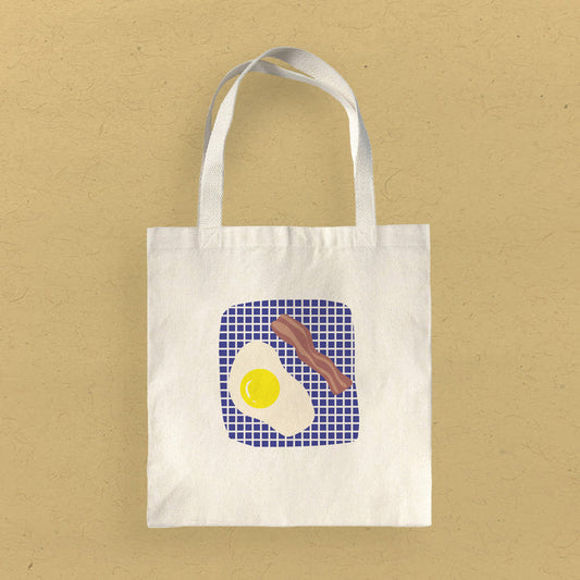 Eggs and Bacon - Customizable Canvas Tote Bag