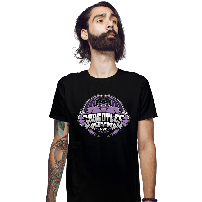 Daily_Deal_Shirts Fitted Shirts, Mens / Small / Black Gargoyle's Gym