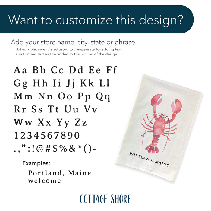 Lobster - Customizable Canvas Tote Bag