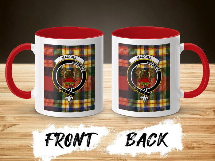 MacGill Sine Fine Clan Tartan Mug with Red Inside