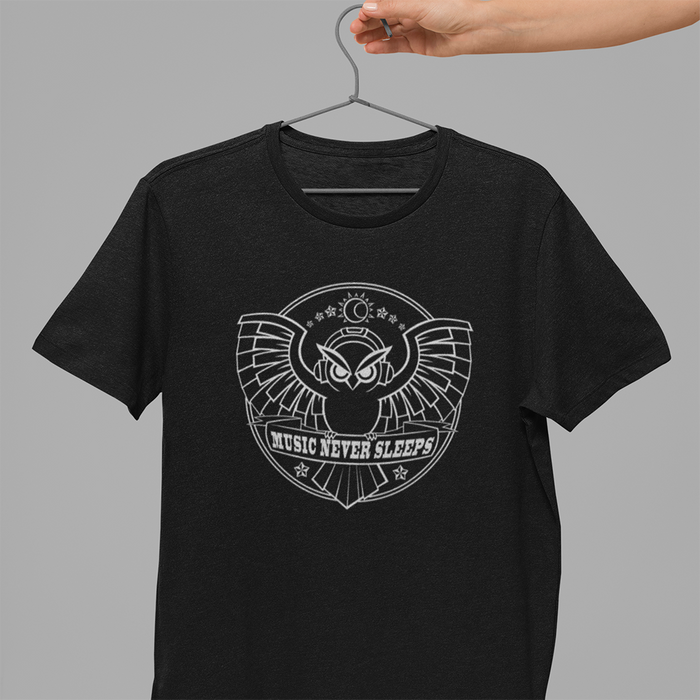 Music Never Sleeps Emblem - Unisex Tshirt