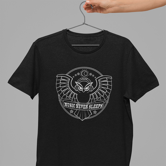 Music Never Sleeps Emblem - Unisex Tshirt