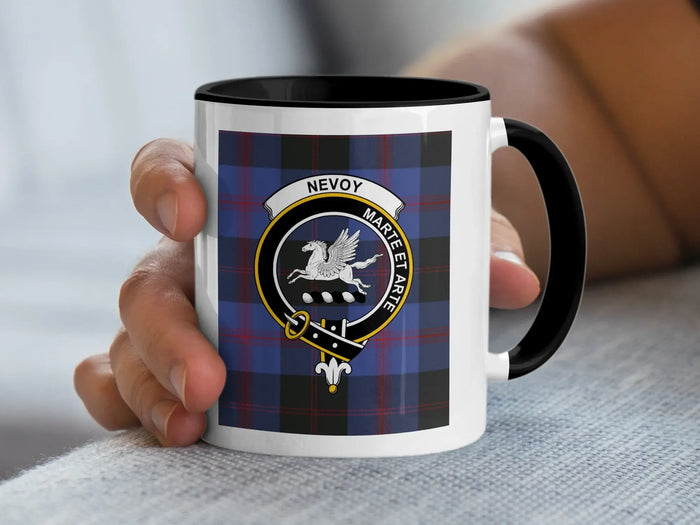 Clan Nevoy Mart Et Arte Tartan Crest Mug Cup