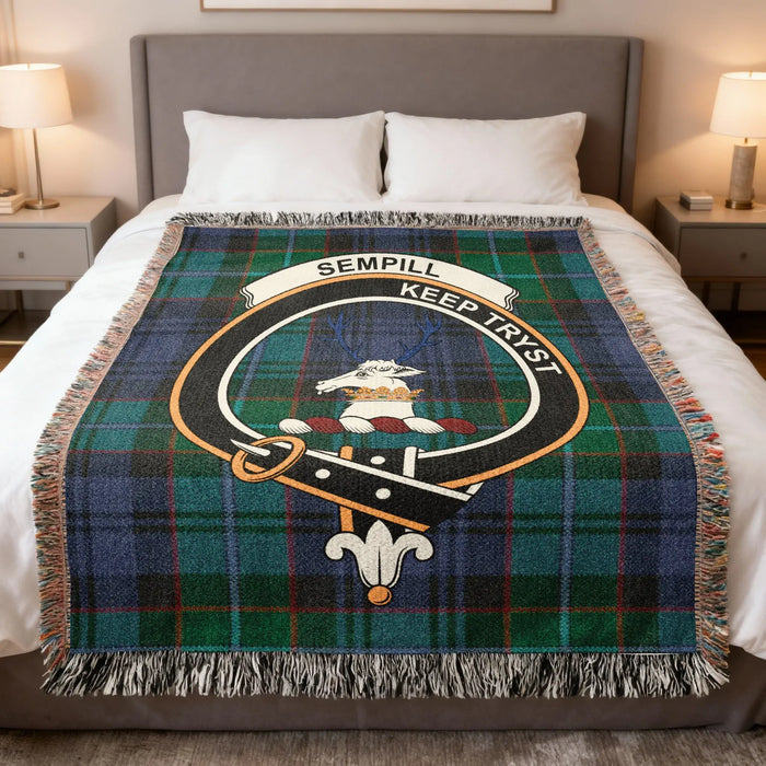 Sempill Keep Tryst Crest Tartan Blanket