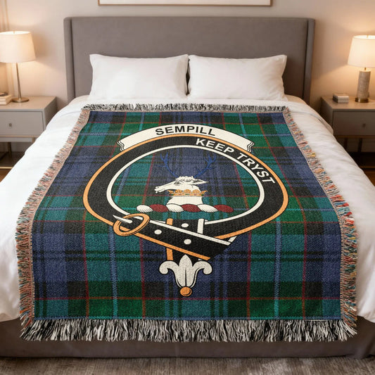 Sempill Keep Tryst Crest Tartan Blanket