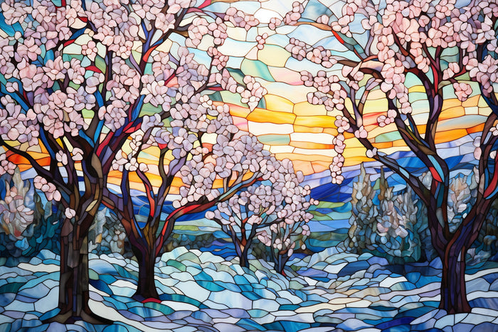 Snow-Covered Orchard