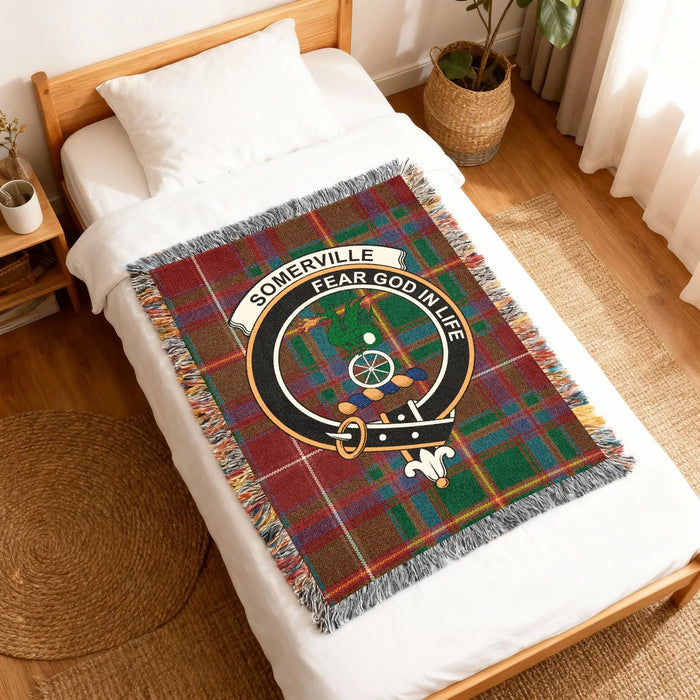 Somerville Fear God In Life Plaid Woven Blanket