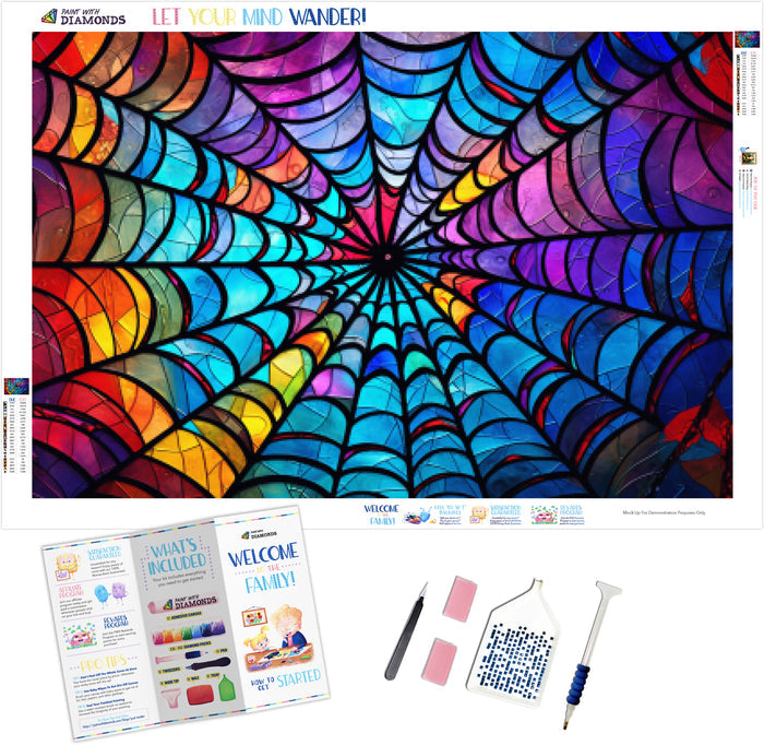 Stained Glass Spider Web