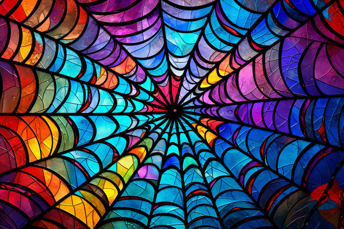 Stained Glass Spider Web