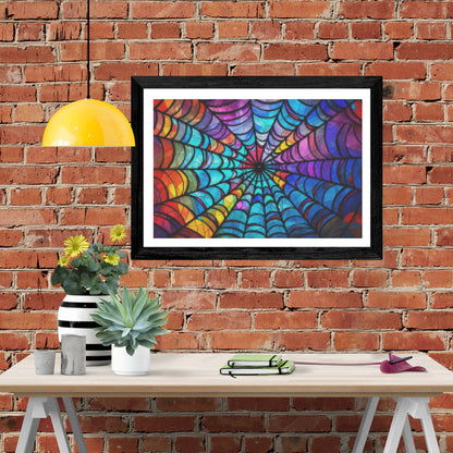 Stained Glass Spider Web