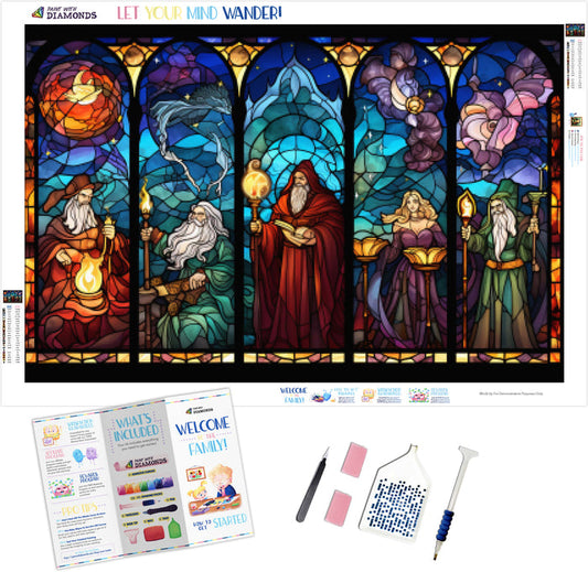 Stained Glass Wizards And Witches