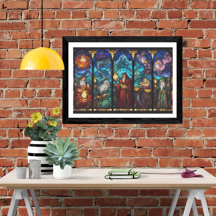 Stained Glass Wizards And Witches