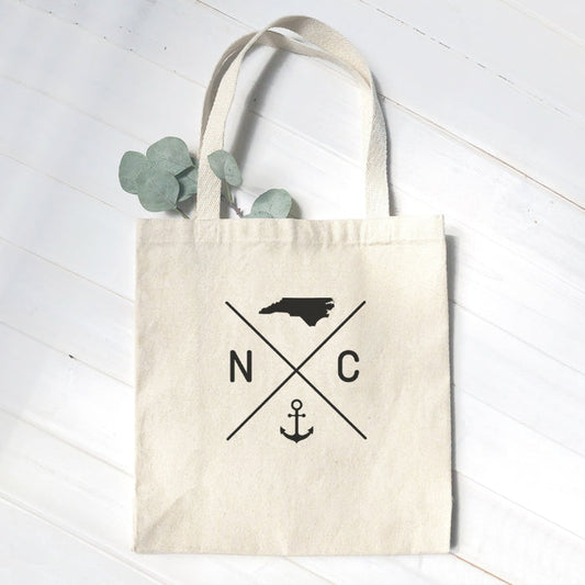 State Abbreviation (Anchor) - Custom Canvas Tote Bag