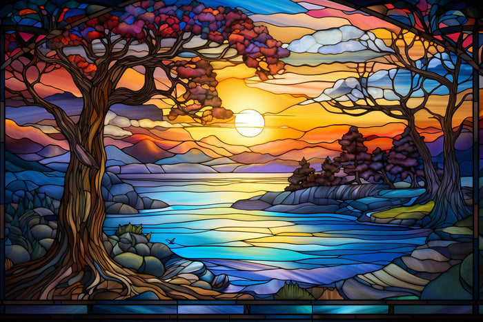 Sunset Symphony Stained Glass