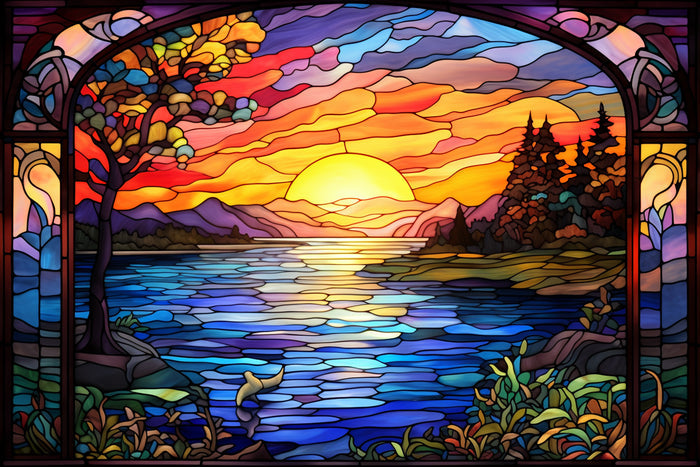 Sunset Symphony Stained Glass