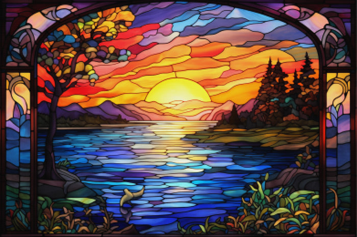 Sunset Symphony Stained Glass