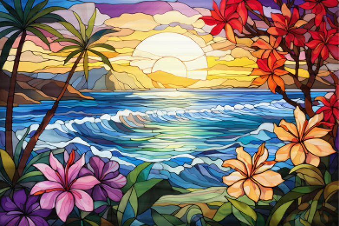 Tropical Paradise Stained Glass