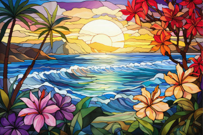 Tropical Paradise Stained Glass