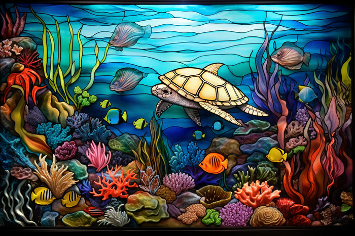 Under The Sea Stained Glass