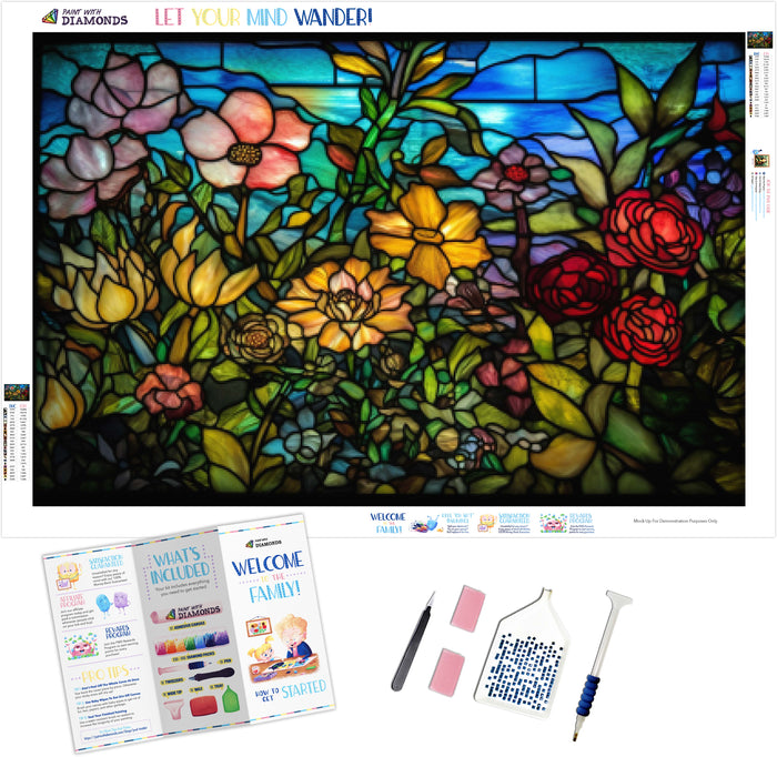Vibrant Garden Stained Glass