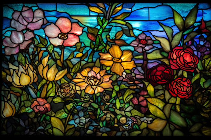 Vibrant Garden Stained Glass