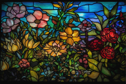 Vibrant Garden Stained Glass