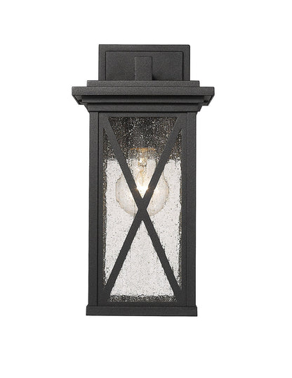 Outdoor Wall Light Z-Lite 583S-BK Black Brookside 1 Light Outdoor Wall Light Z-Lite