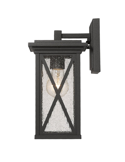 Outdoor Wall Light Z-Lite 583S-BK Black Brookside 1 Light Outdoor Wall Light Z-Lite