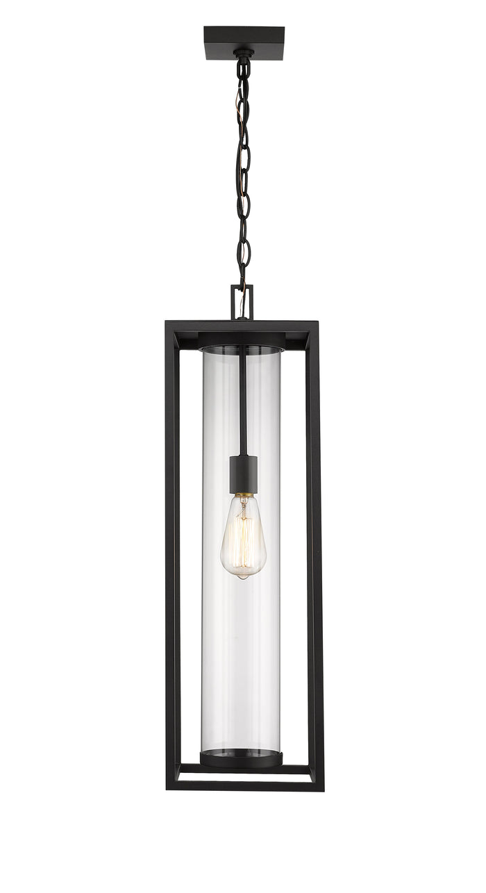 Outdoor Chain Mount Ceiling Fixture Z-Lite 584CHB-BK Black Dunbroch 1 Light Outdoor Chain Mount Ceiling Fixture Z-Lite