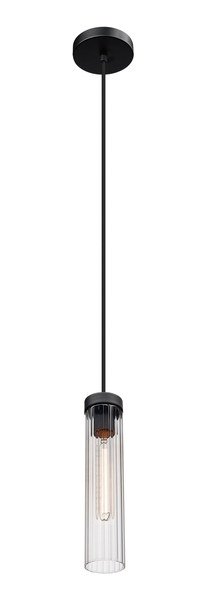 Pendant Z-Lite 740P-MB Matte Black Beau 1 Light Pendant Z-Lite